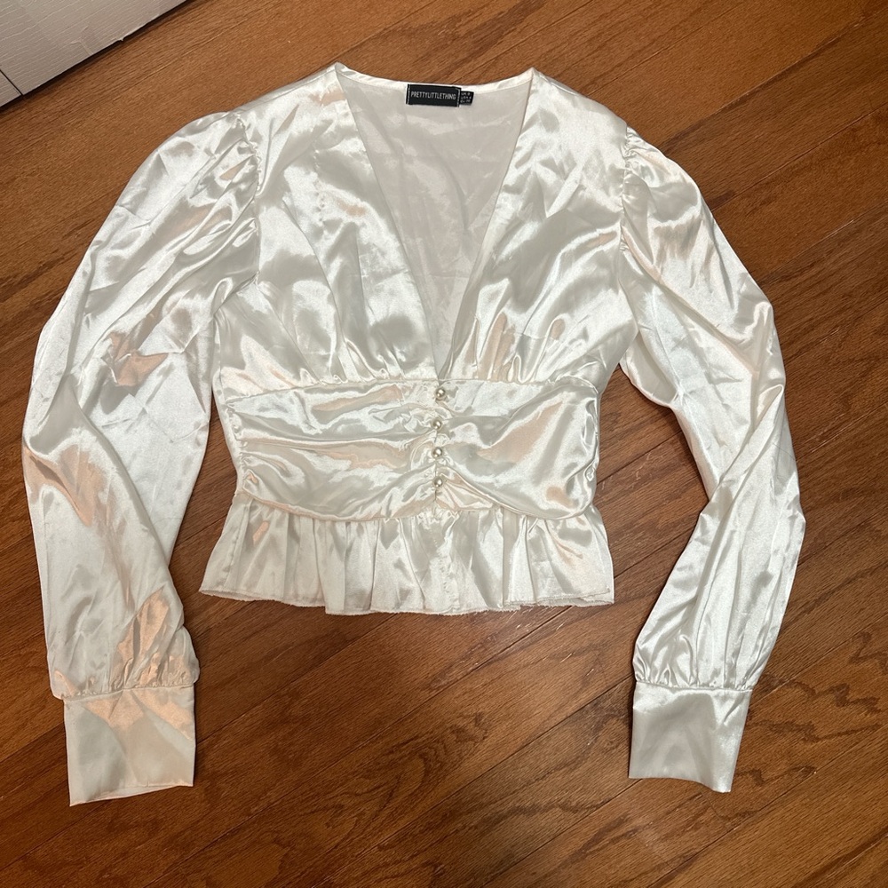 Pretty Little Thing White Blouse